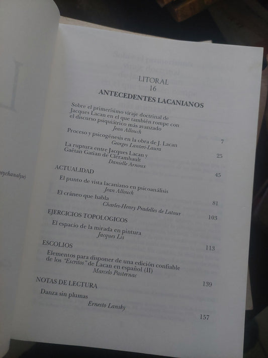 Litoral 16. Antecedentes lacanianos