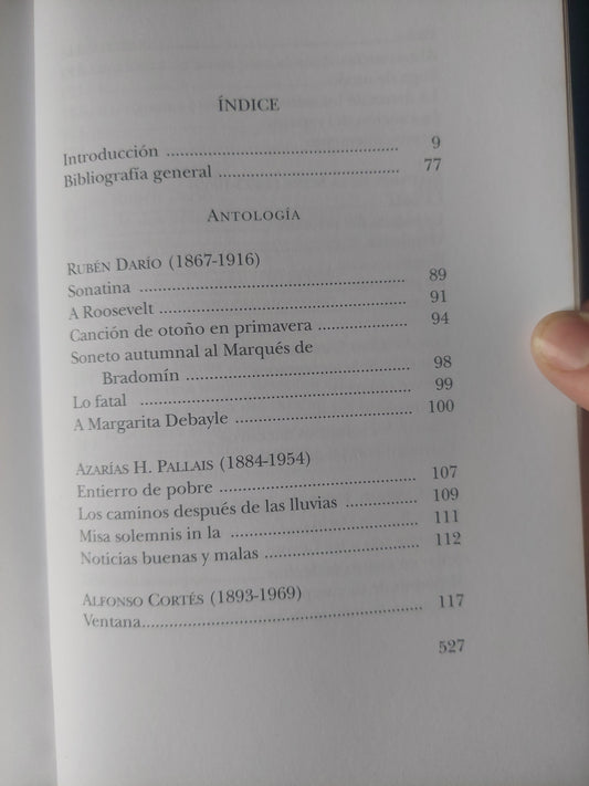 Antología . La poesía del siglo XX en Nicaragua
