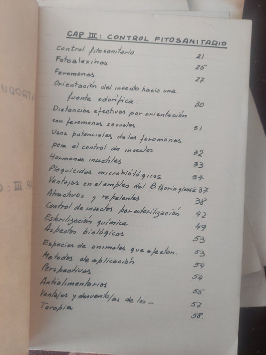 Introducción a la terapia vegetal. Cap III control fitosanitario