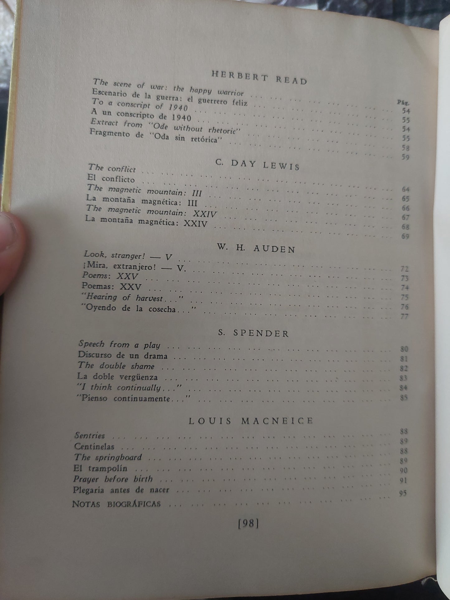 Poesía inglesa contemporánea (edición bilingue)