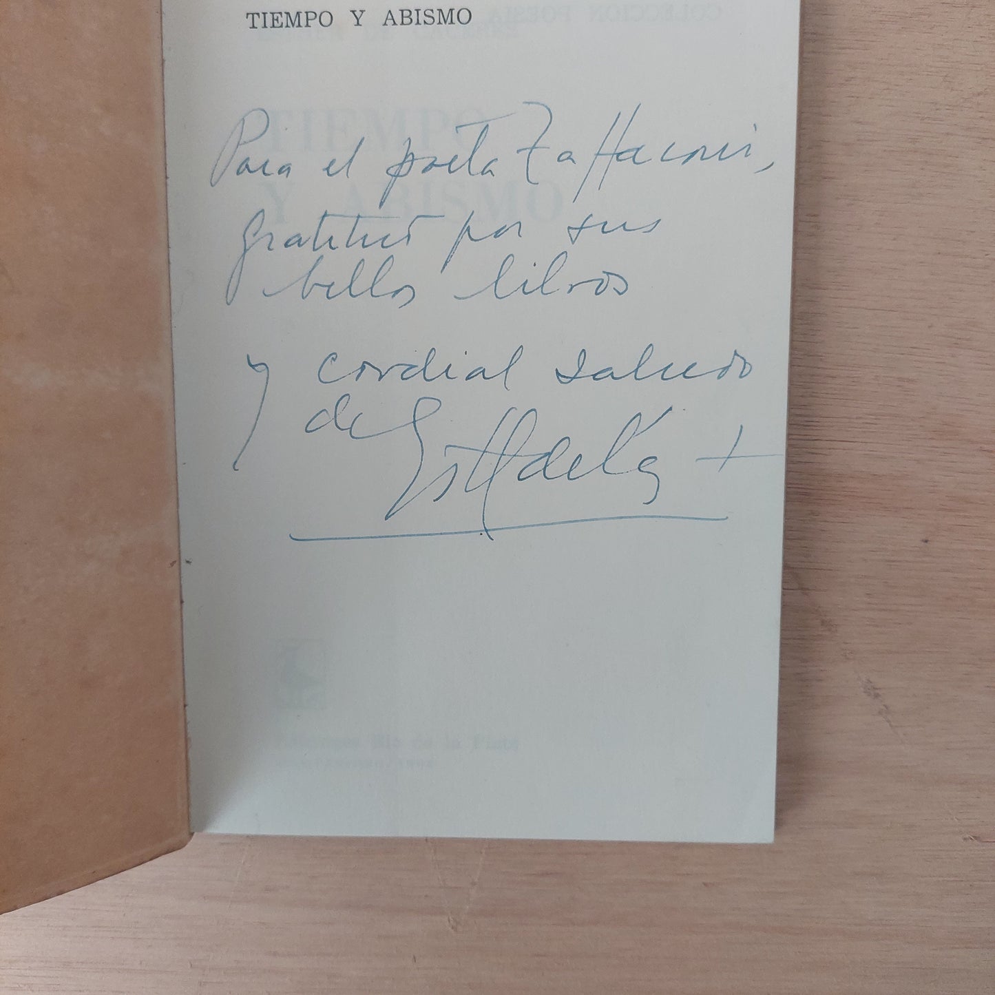 Tiempo y abismo - Esther de Cáceres. Dedicado y firmado por la autora