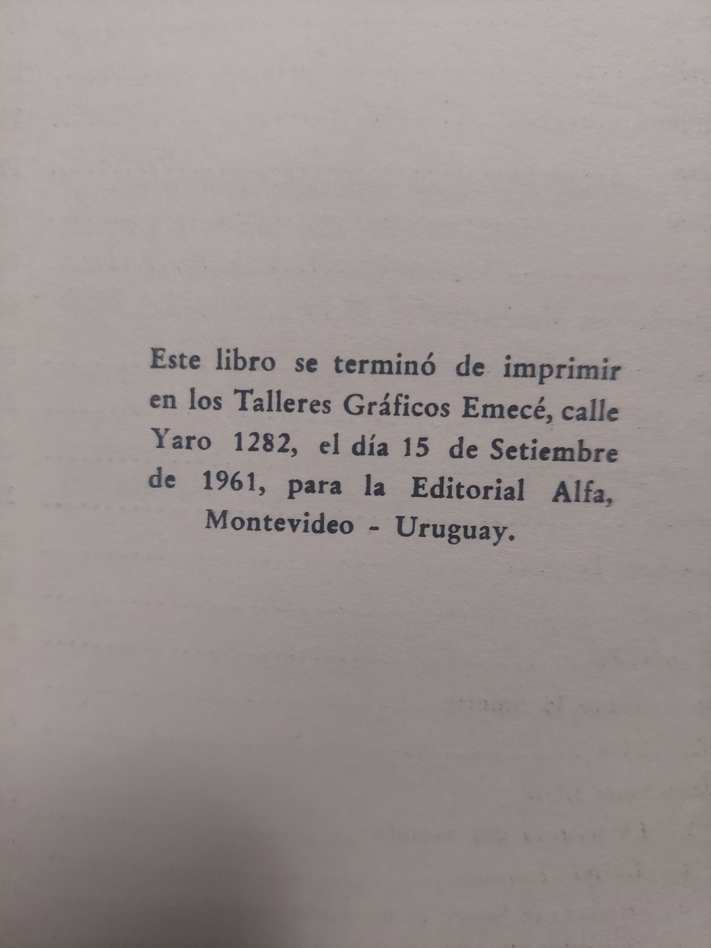 Poemas del hoyporhoy - Mario Benedetti (primera edición, 1961)