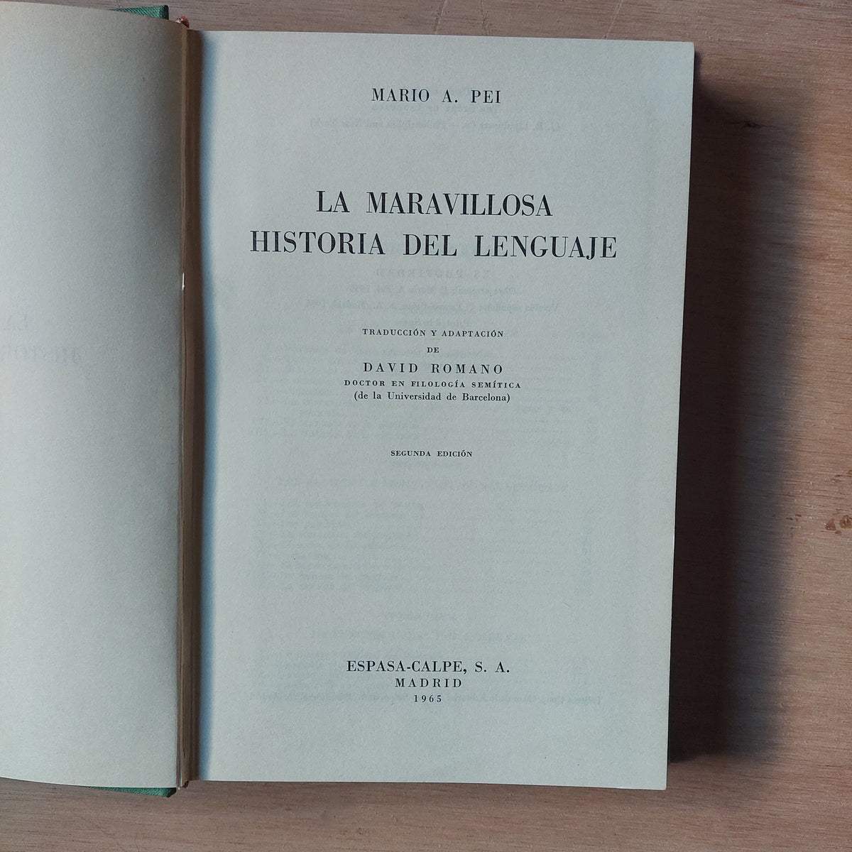 La maravillosa historia del lenguaje - Mario A. Pei
