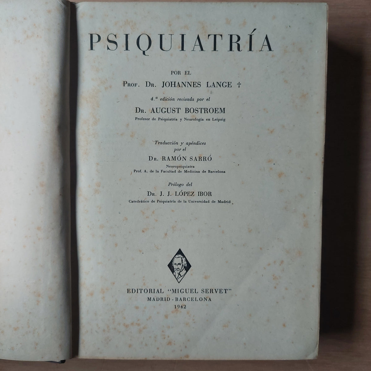 Psiquiatría - Johannes Lange