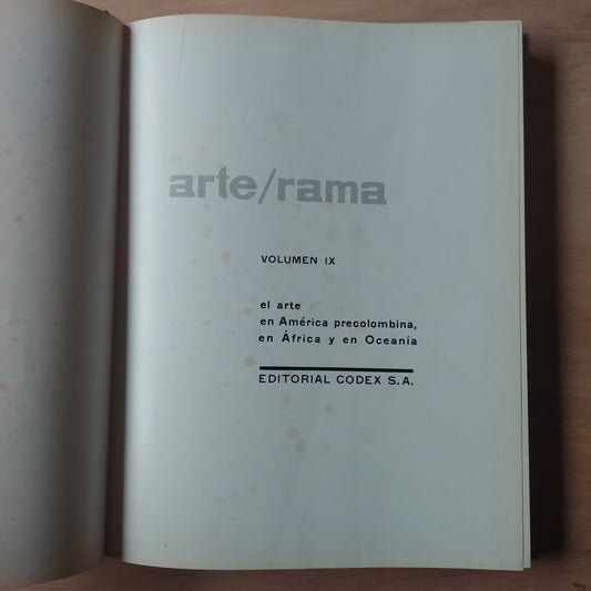 Arte Rama vol IX. El arte en América precolombina, en África y en Oceanía
