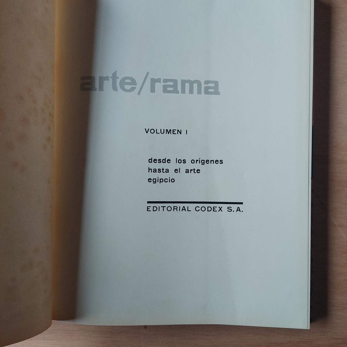 Arte Rama vol 1. Desde los orígenes hasta el arte egipcio