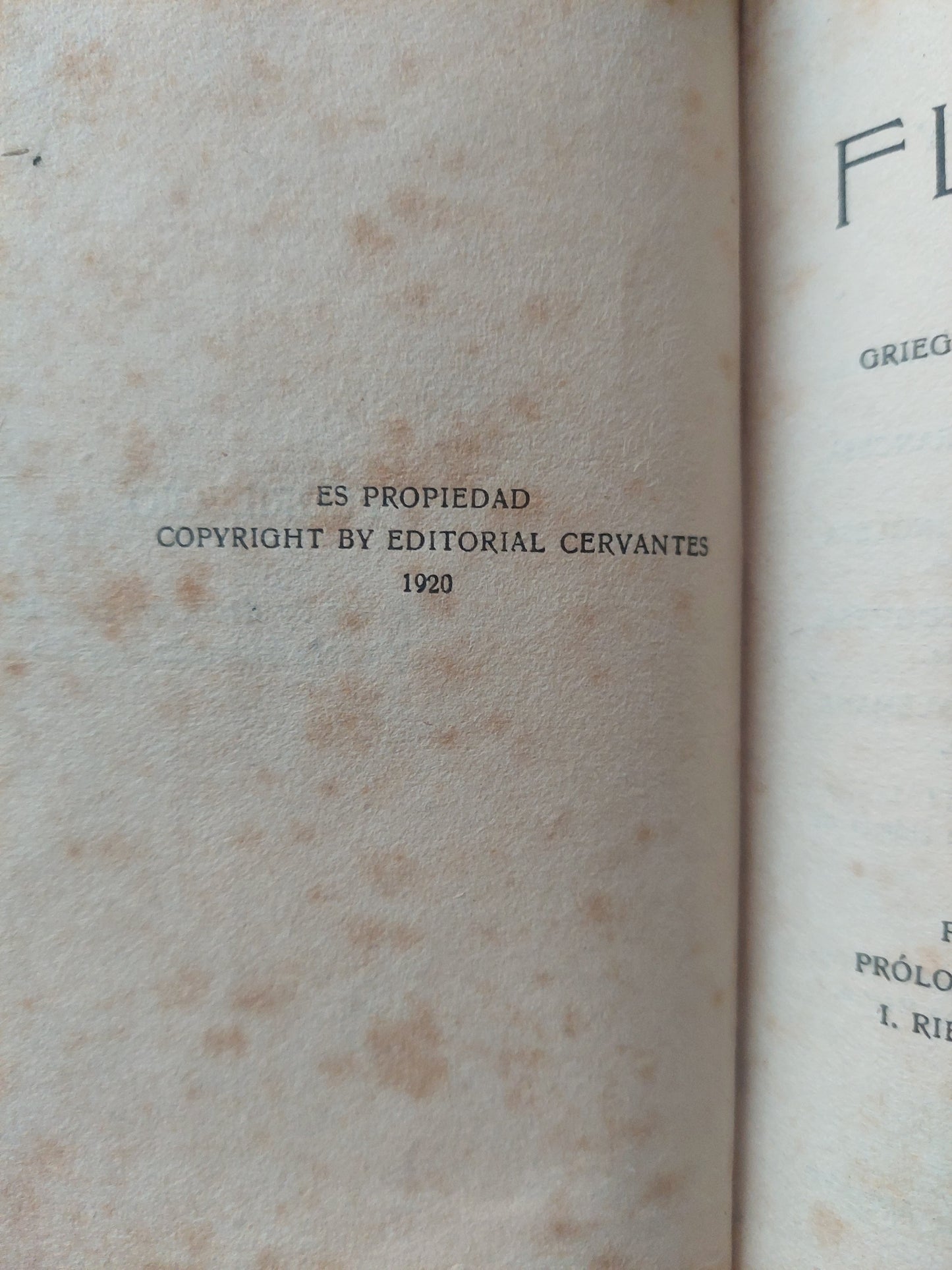 Florilegio - Fernando Maristany. 1920