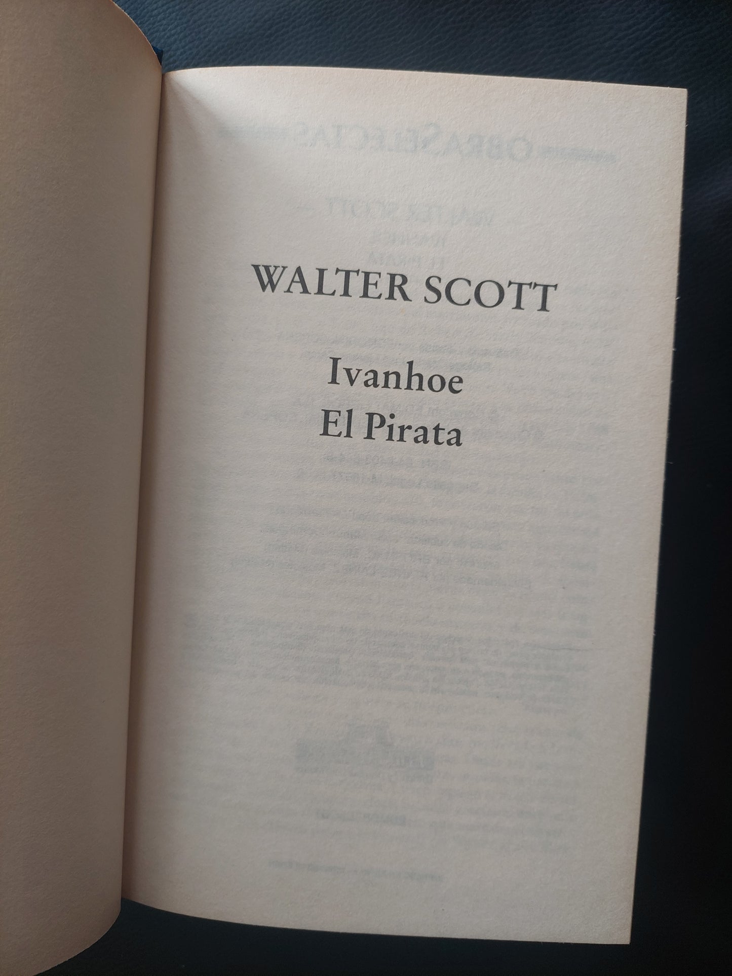 Obras selectas Walter Scott