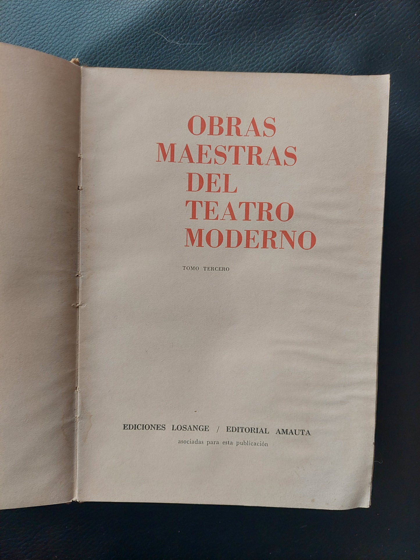 Obras maestras del teatro moderno. Tomo tercero