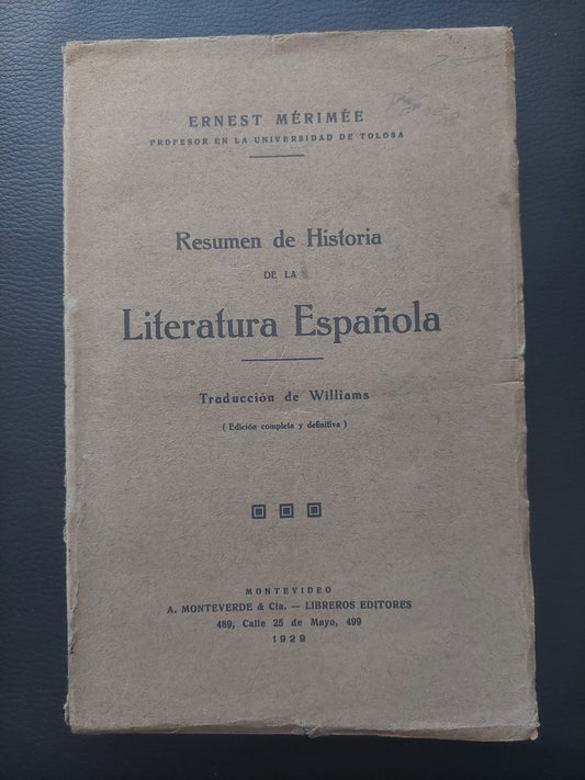 Resumen de historia de la literatura española - Ernest Mérimee