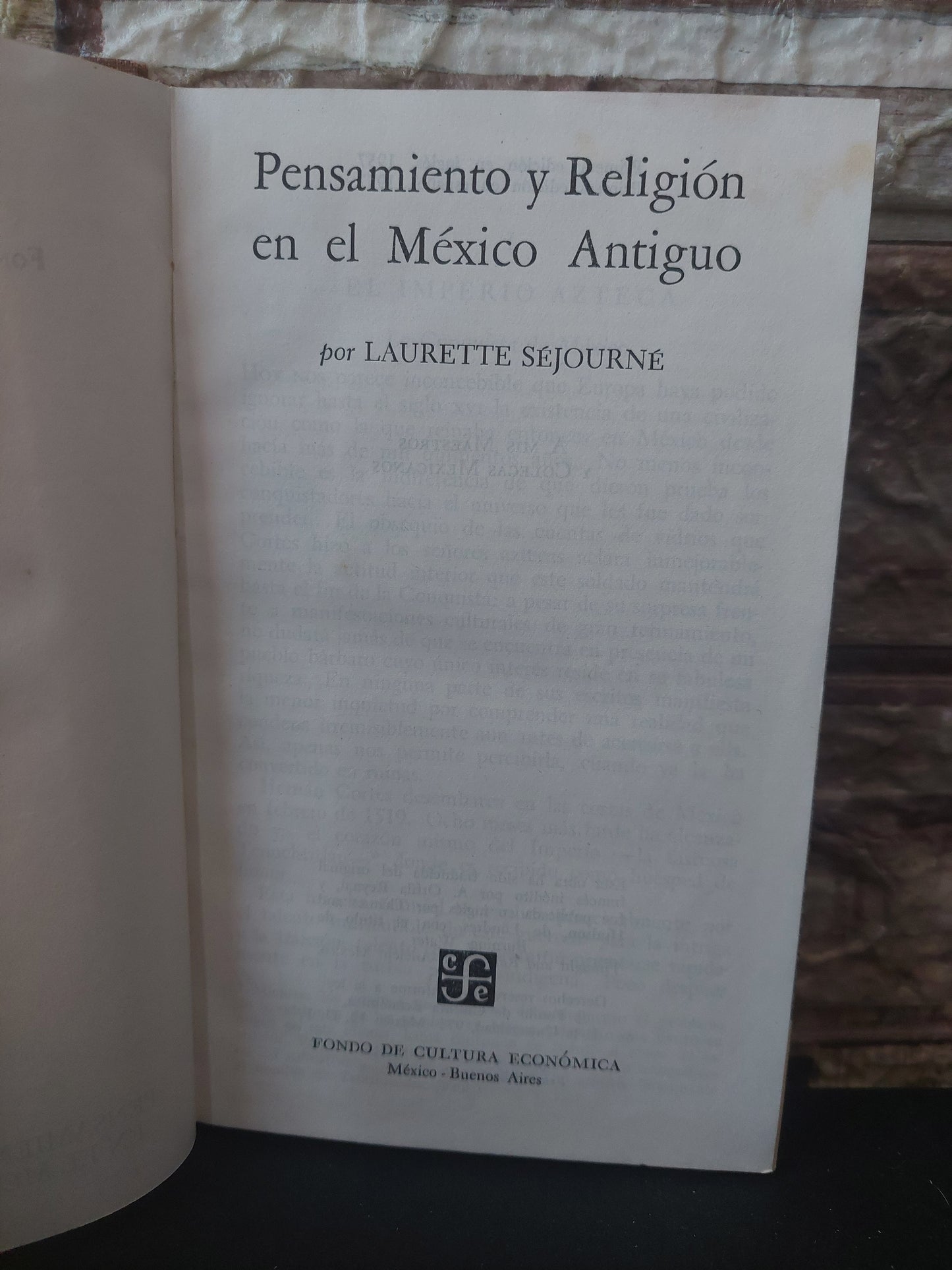 Pensamiento y religión en el México antiguo - Laurette Séjourné