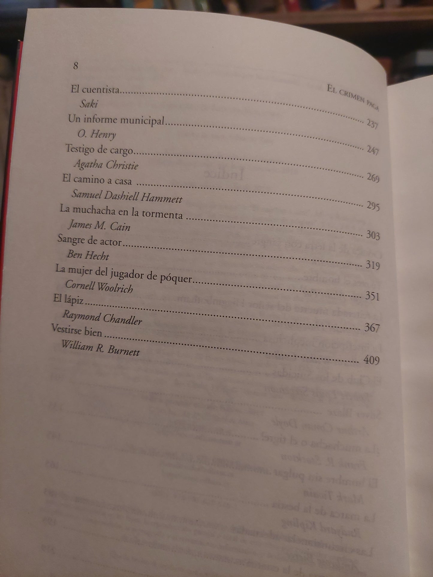 El crimen paga. Antología del cuento policial clásico. (como nuevo)