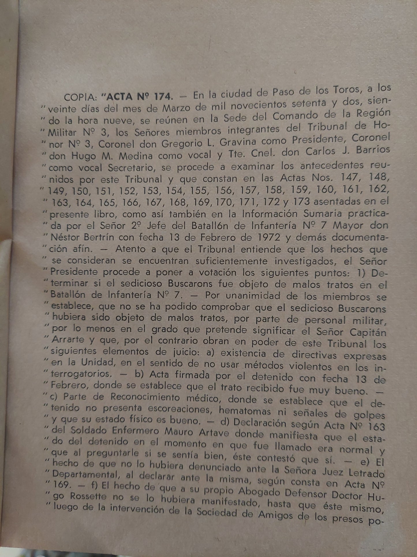 Testimonio de una traición