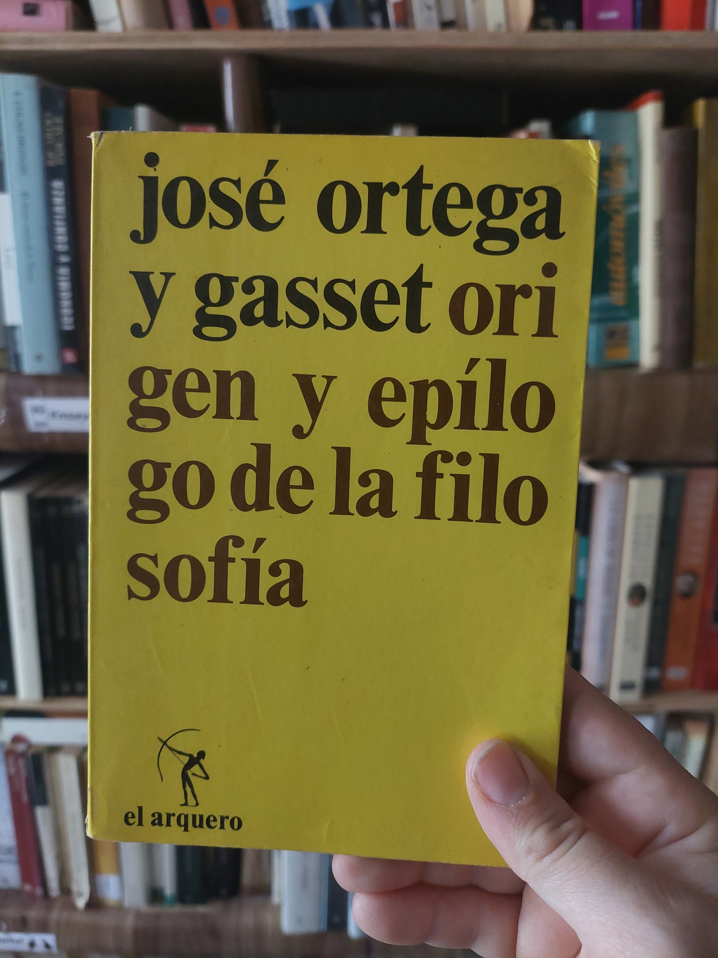 Origen y epílogo de la filosofía - José Ortega y Gasset