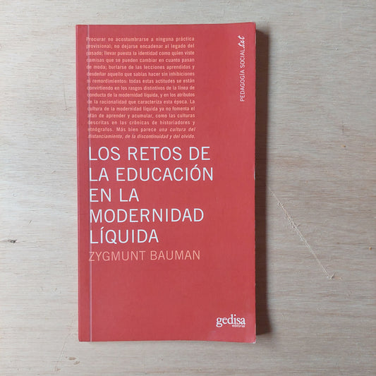 Los retos de la educación en la modernidad líquida - Zygmunt Bauman