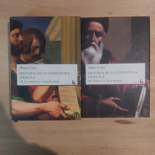 Historia de la literatura griega I y II - Albin Lesky (como nuevos)