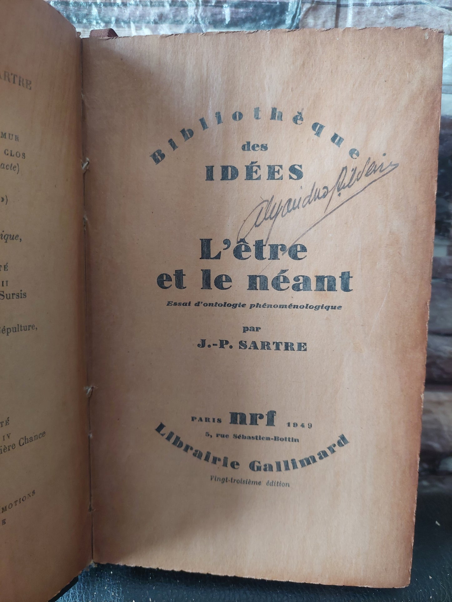 L'etre et le néant - Jean-Paul Sartre