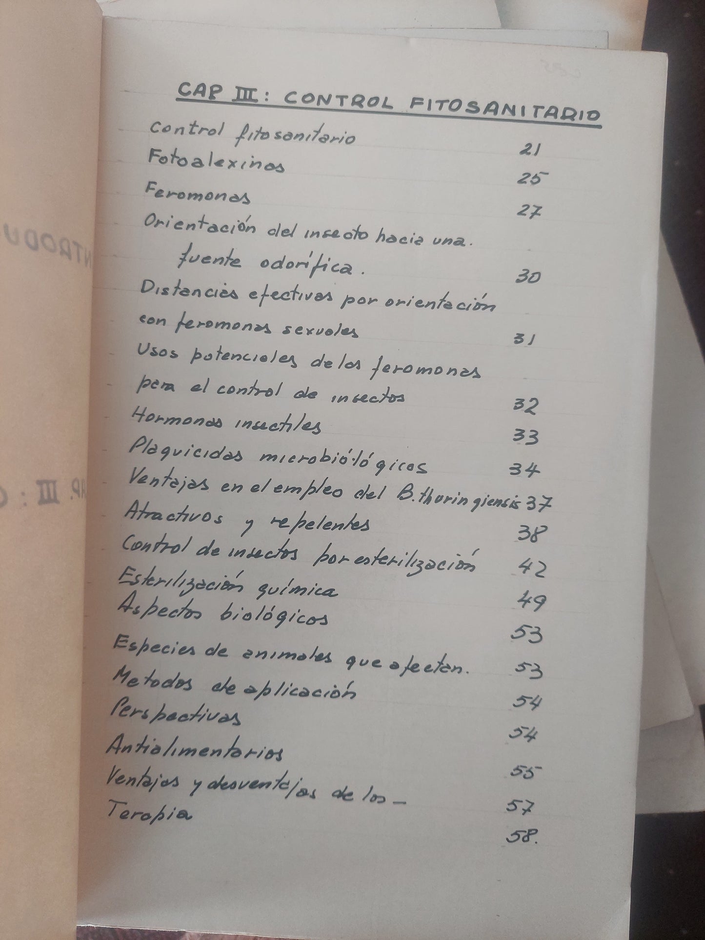 Introducción a la terapia vegetal. Cap III control fitosanitario
