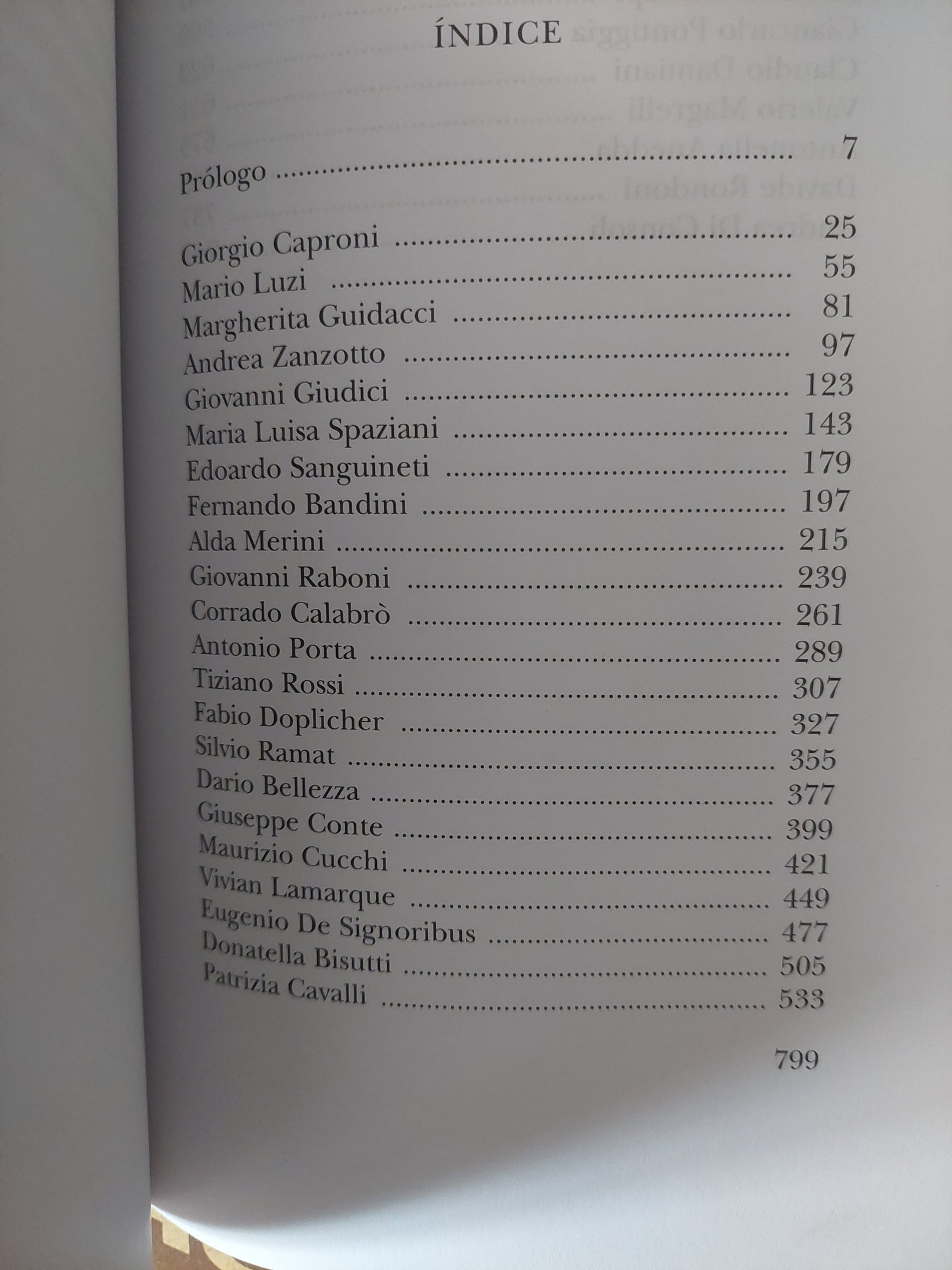 Antología. La poesía del siglo XX en Italia