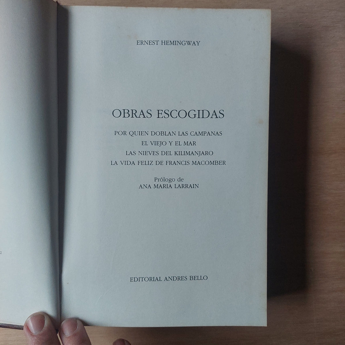 Obras escogidas Ernest Hemingway