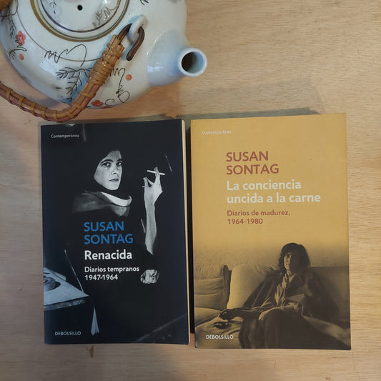 Diarios Susan Sontag (algunos subrayados con flúor)