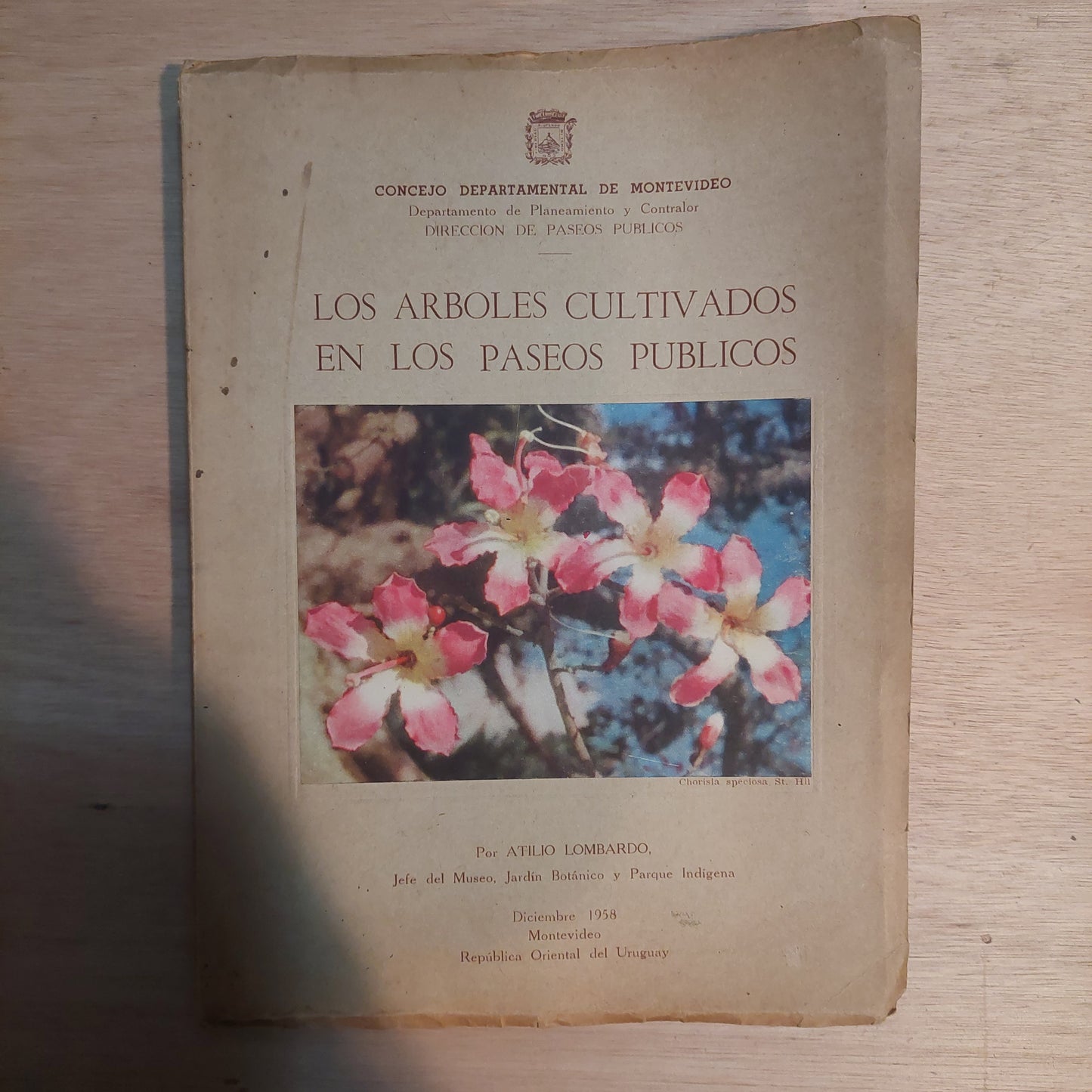 Los árboles cultivados en los paseos públicos - Atilio Lombardo. 1958