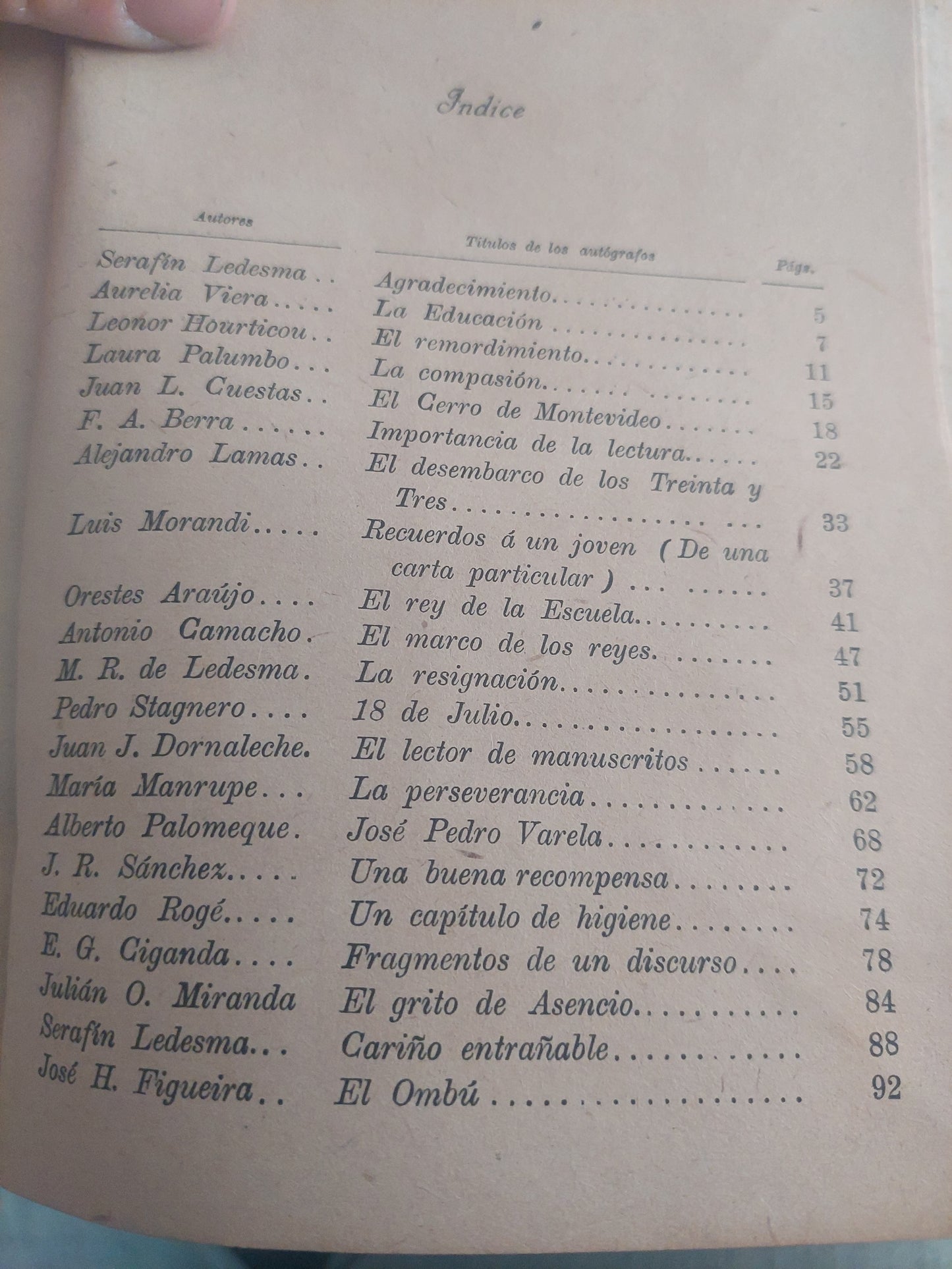 Lecturas manuscritas