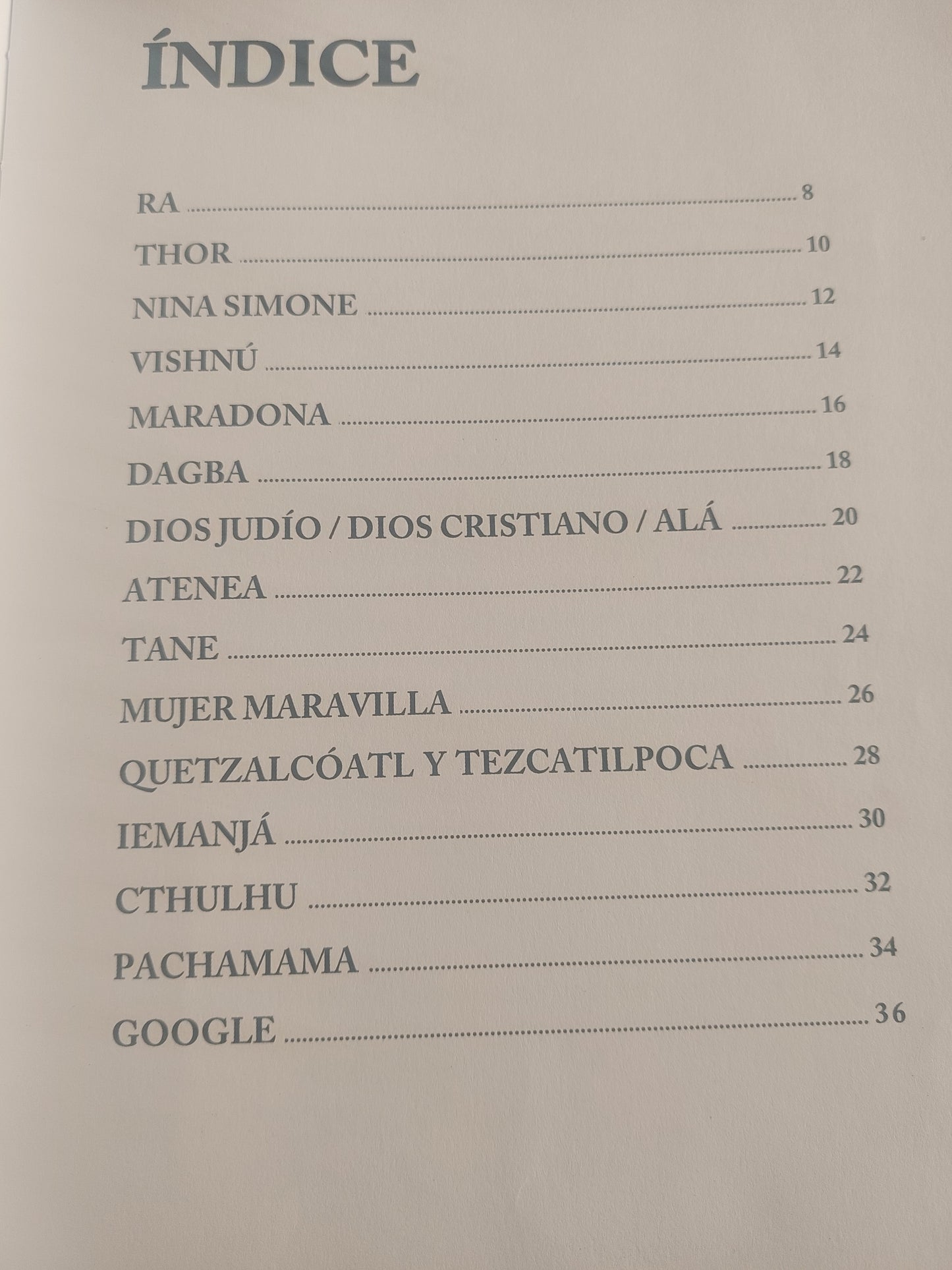 Inventario de dioses - Manuel Soriano y Dani Scharf (como nuevo)