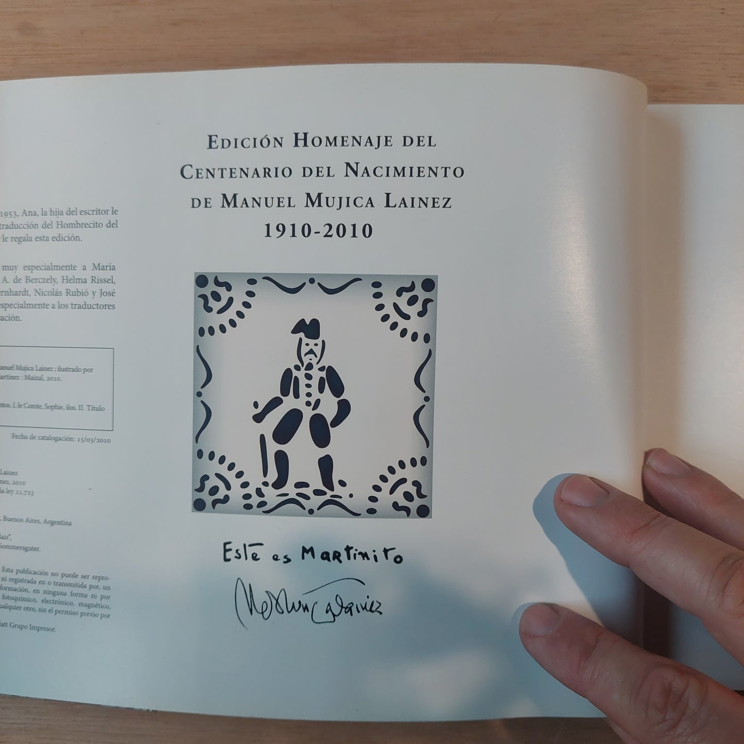 El hombrecito del azulejo - Manuel Mujica Lainez. Edición homenaje (como nuevo)