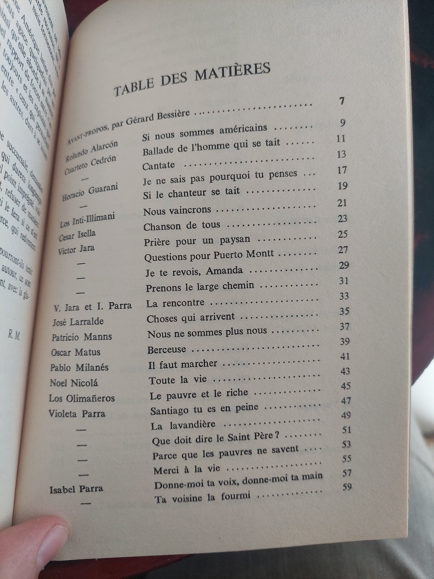 Chants libres d'Amérique latine. Edición bilingue francés-español