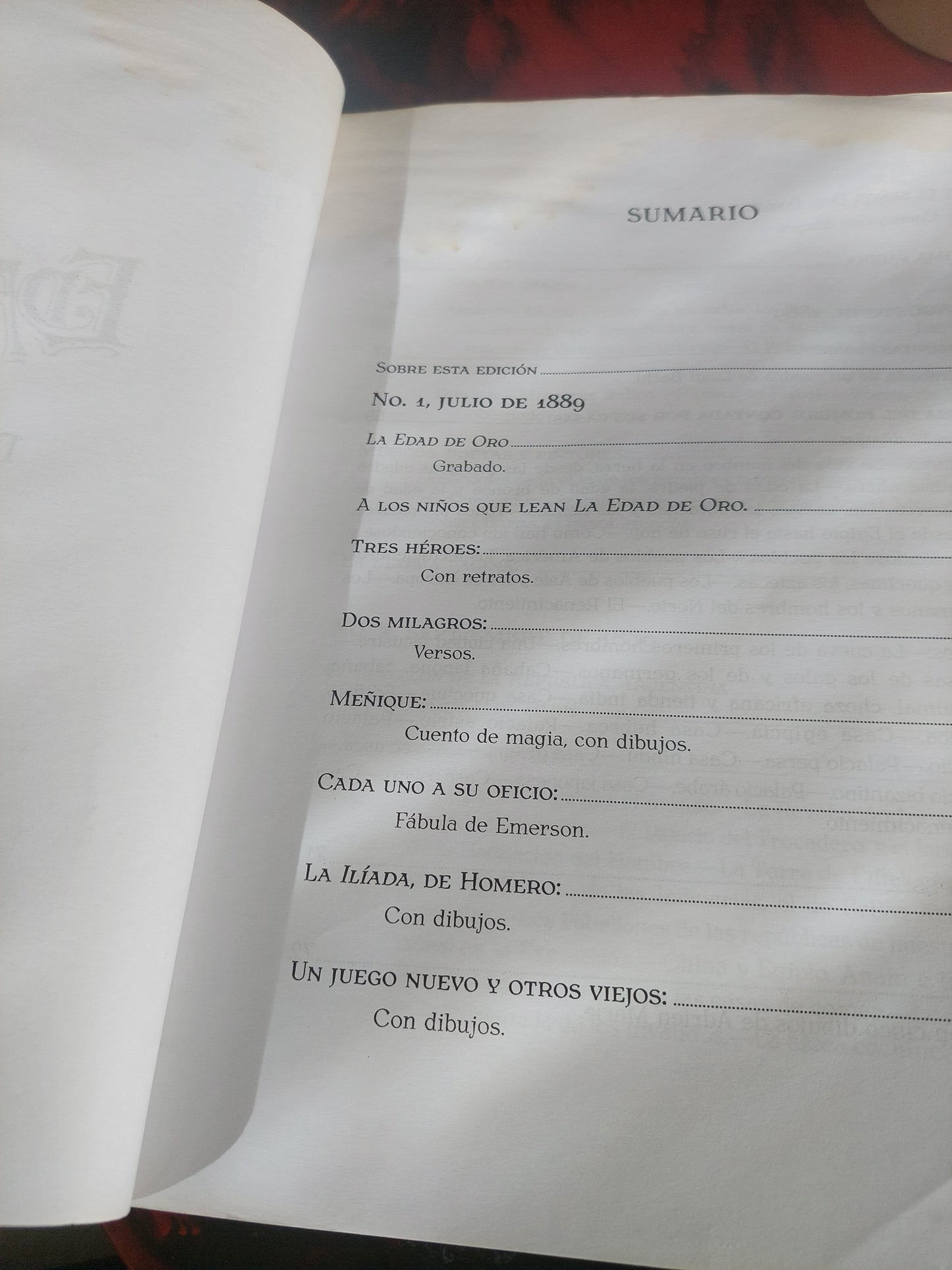 La edad de oro - José Martí (detalles de humedad)