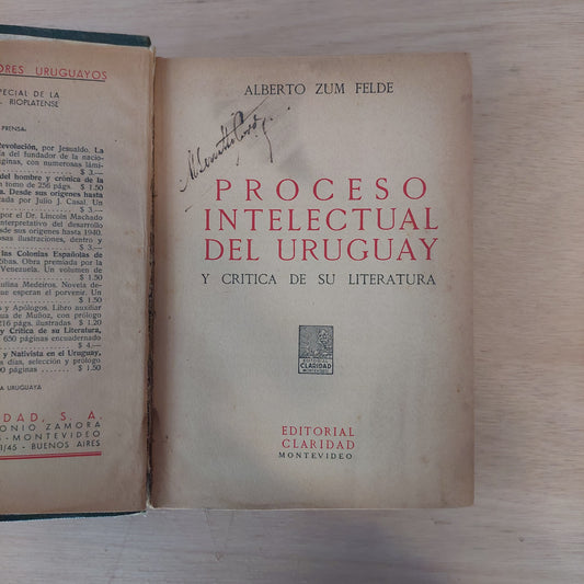 Proceso intelectual del Uruguay - Alberto Zum Felde
