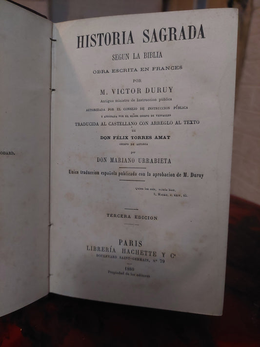 Historia sagrada según la Biblia - Victor Duruy. 1880