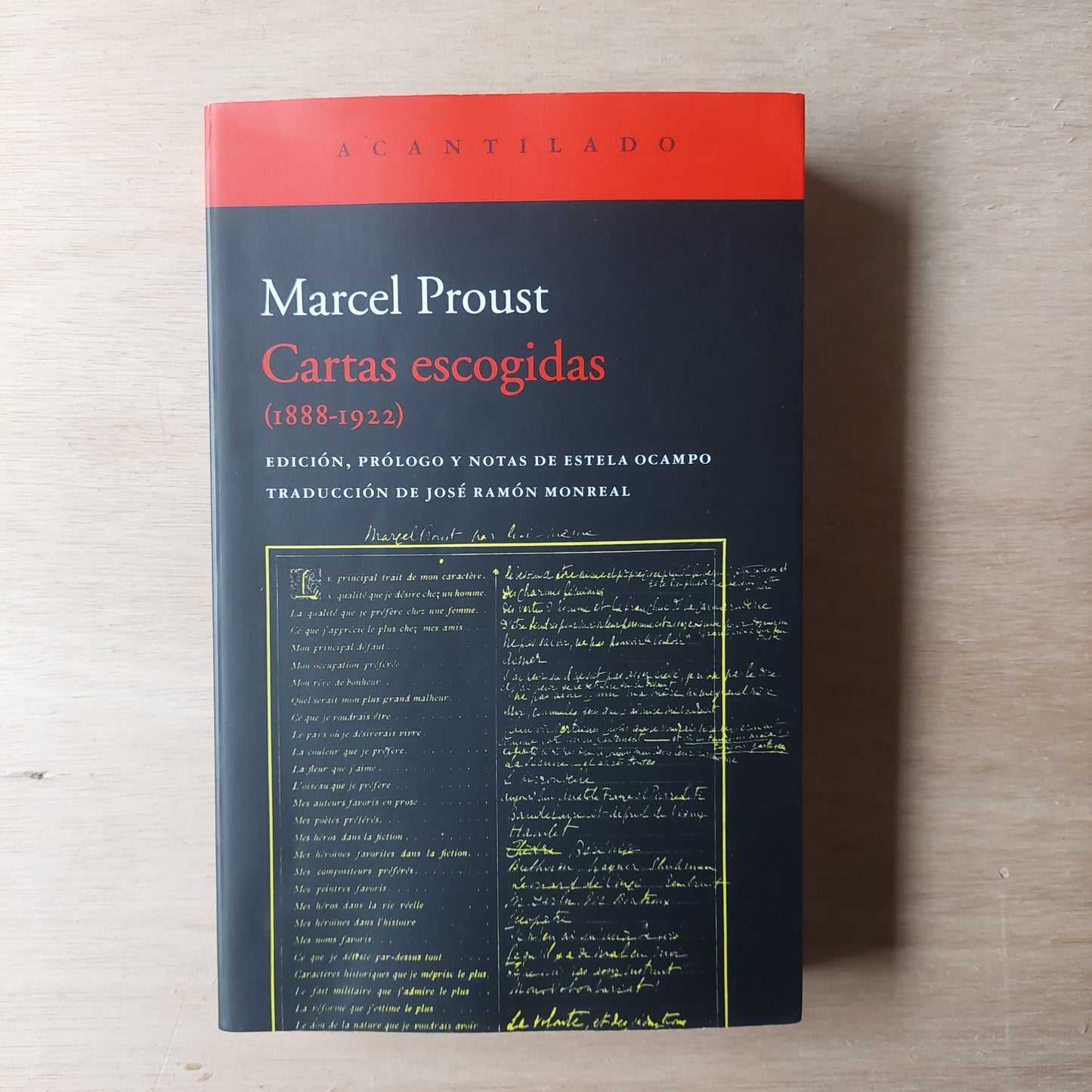 Cartas escogidas Marcel Proust (1882-1922) (como nuevo)