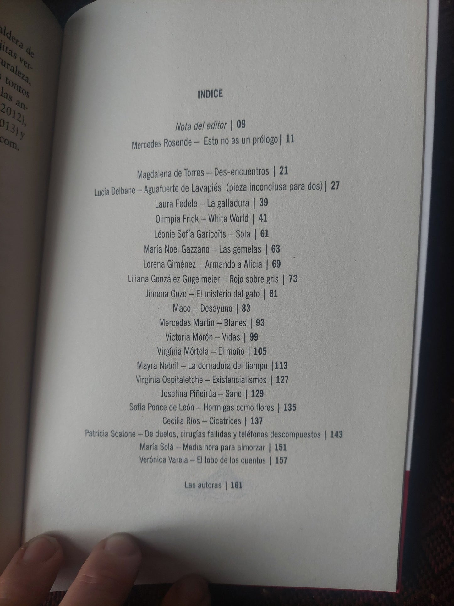 22 mujeres 3. 21 cuentistas y una prologuista