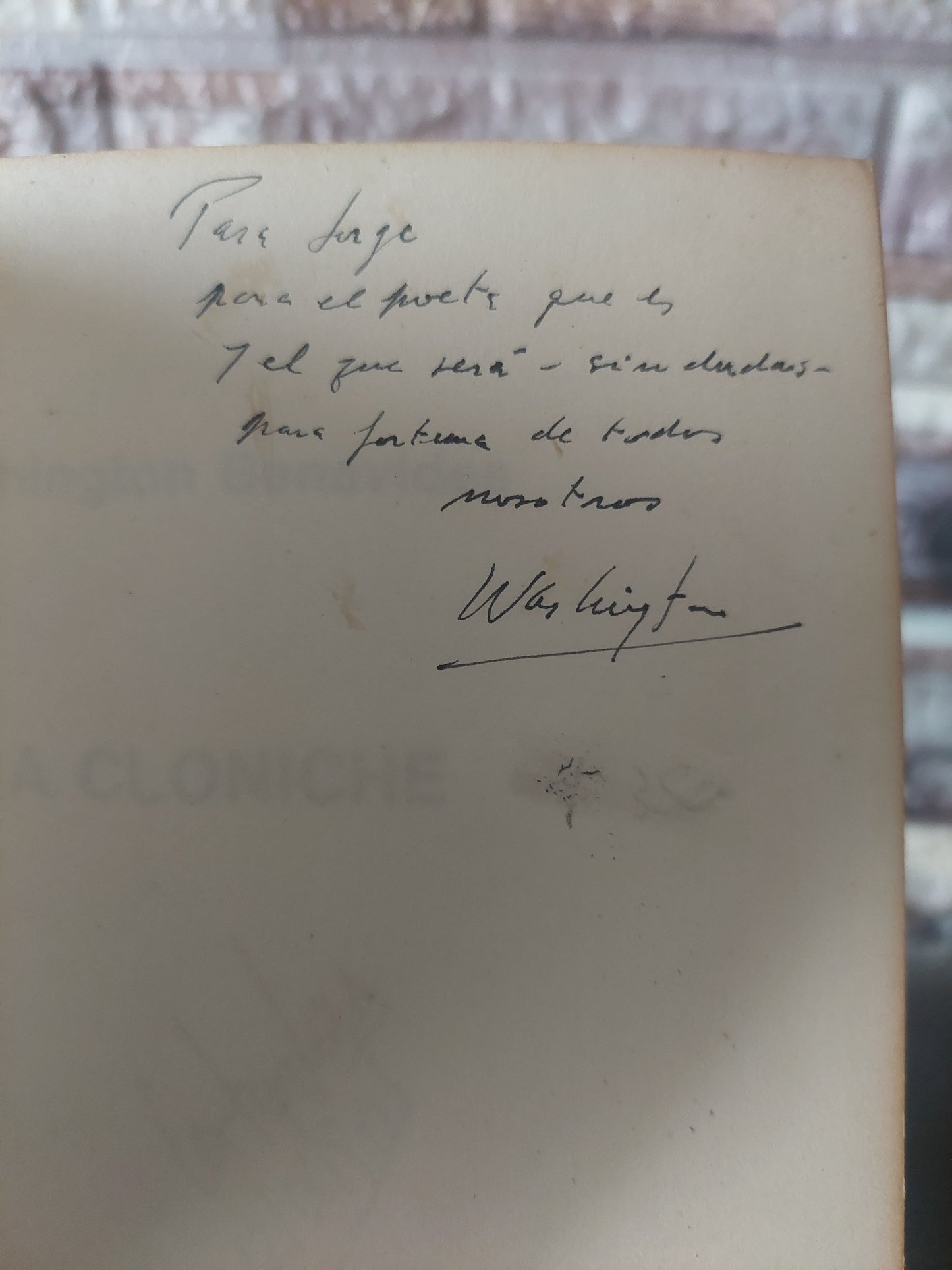 Tía Cloniche - Washington Benavides (firmado y dedicado por el autor)