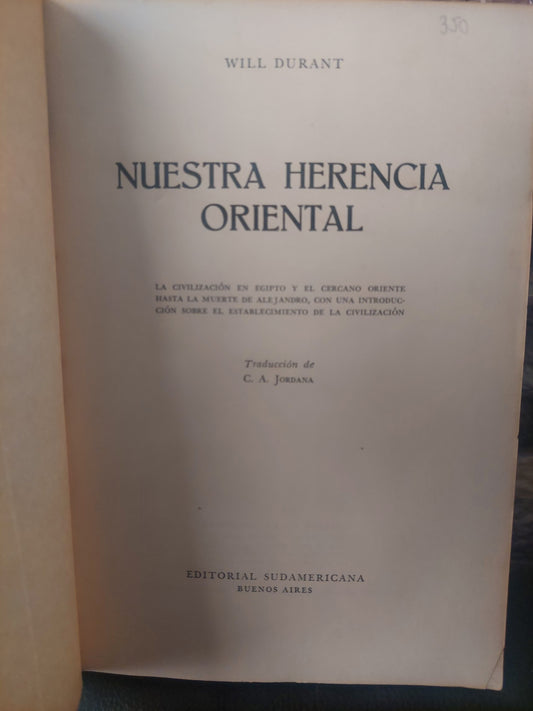 Nuestra herencia oriental - Will Durant