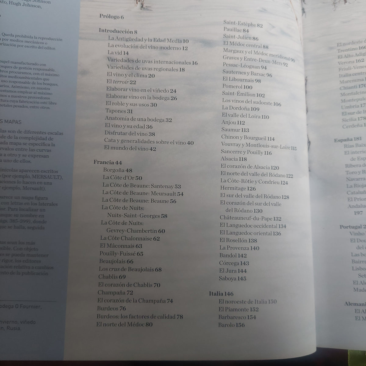 Atlas mundial del vino - Johnson y Robinson (detalles de humedad)