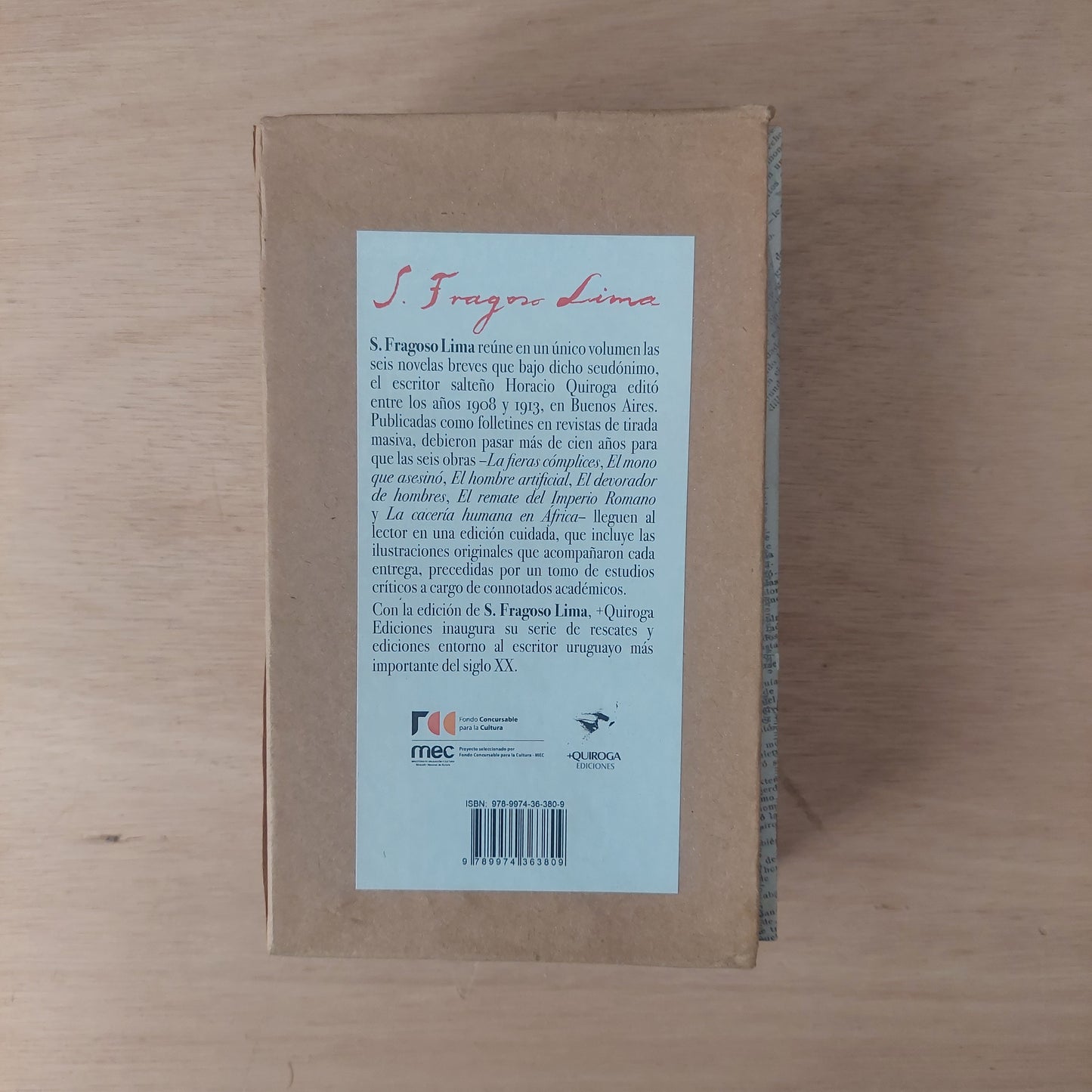 Estuche obras S. Fragoso Lima (Horacio Quiroga)